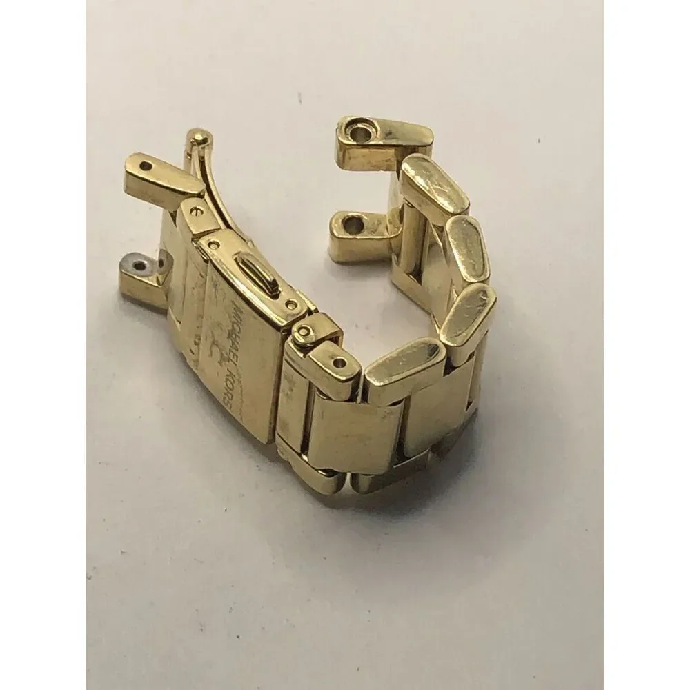 Michael Kors Watch Parts Half Band Links Gold With Clasp 16mm GY34